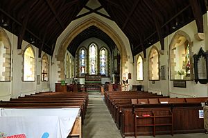 Nave and chancel of St James' Church, Staveley