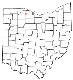 Location of Woodville, Ohio