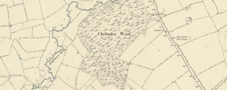 OS map 1887 Chelmsley Wood