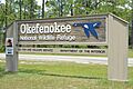 Okefenokee National Wildlife Refuge sign, Charlton County, GA, US