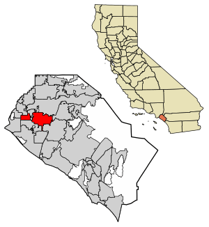 Location of Garden Grove in Orange County, California.