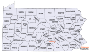 Pennsylvania-counties-map