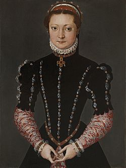 Pieter Pourbus . Portrait of a young lady.1554.signed and dated
