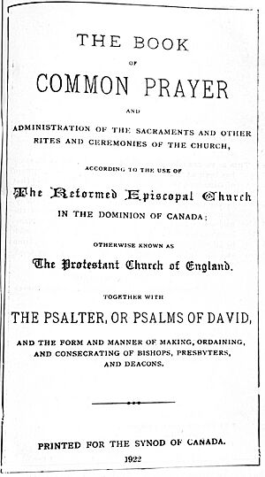 Prayer book of the REC in the Dominion of Canada