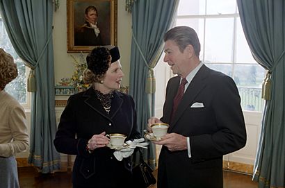 President Ronald Reagan with Prime Minister Margaret Thatcher