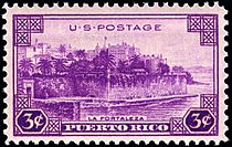 Puerto Rico La Fortaleza 3c 1937 issue