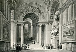 Roma Vatican Scala Regia c1835