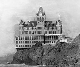 San Francisco's Cliff House Restaurant and Seal Rocks, ca.1900 (CHS-4756) crop