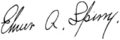 Signature of Elmer Ambrose Sperry Sr