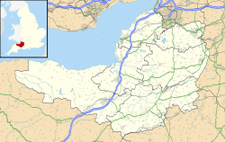 Location of Stoney Littleton Long Barrow within Somerset