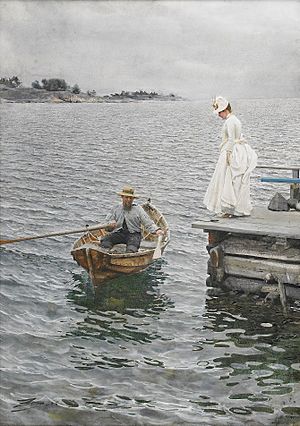 Sommarnöje (1886), akvarell av Anders Zorn