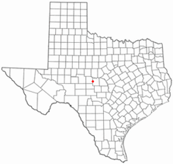 Location of Melvin, Texas