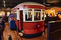 Tacoma Railway & Power Co. streetcar 213 inside The Old Spaghetti Factory restaurant in 2016