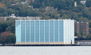 The Blue Cube Yonkers from Alpine Boat Basin