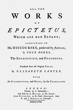 The Discourses of Epictetus - Elizabeth Carter - 1758 - title page