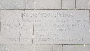 The demon drink, plaque dedicated to William Collins (Lord Provost)