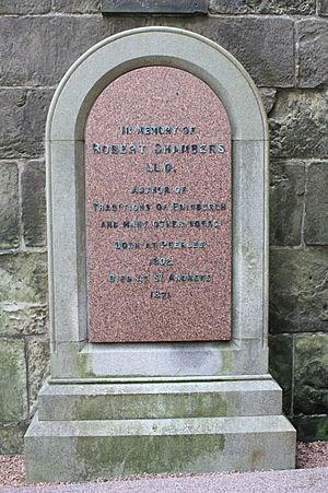 The grave of Robert Chambers, St Andrews Cathedral churchyard