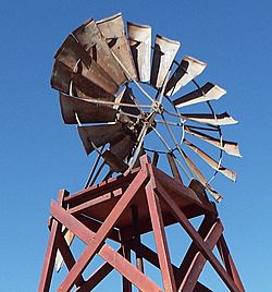 Tolmachoff Farms-Steel Star open back-geared steel windmill-1910