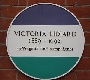 Victoria Lidiard - blue plaque