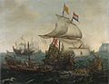 Vroom Hendrick Cornelisz Dutch Ships Ramming Spanish Galleys off the Flemish Coast in October 1602