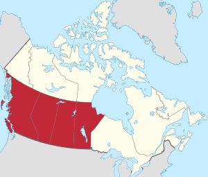 Western Canada, defined geographically
