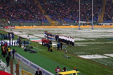 2012-02-11 Rome Olympic Stadium Italy and England lineups