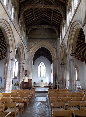 29 Aslackby St James, interior - Nave and Chancel from west