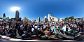 360 photograph of Zuma Must Fall protests in Cape Town