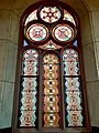 9 Pane Stained Glass with Arch Eldridge Street Synagogue