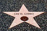 Star shaped tile with Greta Garbo's name