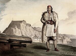 A Souliot in Corfu Nikolos Pervolis, by Louis Dupré - 1827