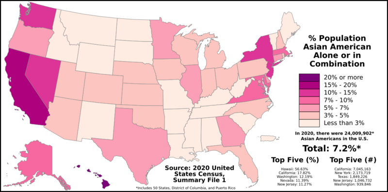 Asian Americans by state