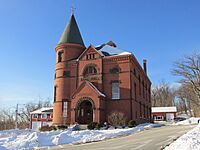 Bagg Hall in winter, Princeton MA