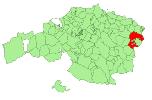 Location of Markina-Xemein in Bizkaia.