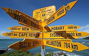 Bluff signpost