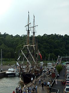 Bristol - Tallship in Cumberland Lock