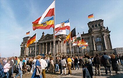 Bundesarchiv Bild 183-1990-1003-417, Berlin, Flaggen vor dem Reichstag