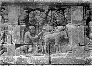 COLLECTIE TROPENMUSEUM Bas-reliëf op de Borobudur TMnr 10027564