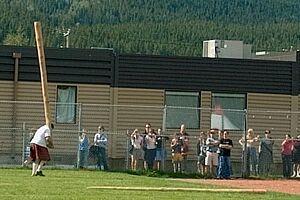 Caber toss-2004 highland games