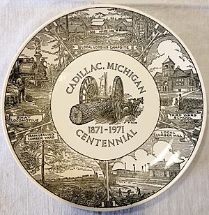 Cadillac, Michigan 1971 Commemorative Plate obverse