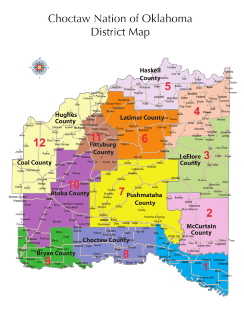Choctaw Nation District map