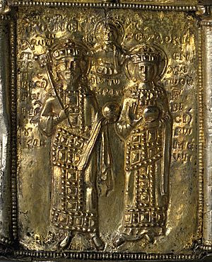 Constantine X and Eudokia in St. Demetrius' reliquary (detail)