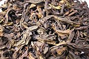 Da Hong Pao Oolong tea leaf close