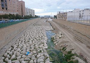 Desembocadura del Barranco de las Ovejas, Alicante, España. 03-04-2013