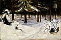 Edvard Munch - Winter in the Woods, Nordstrand (1899)