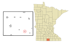 Location of Bricelyn, Minnesota