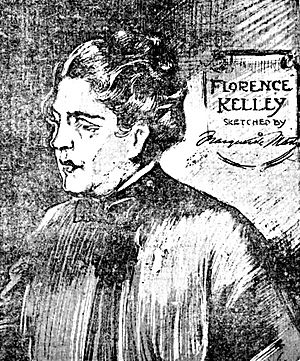 Florence Kelley of the Consumers League, sketched by Marguerite Martyn, 1910