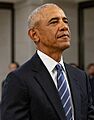 Former President Barack Obama makes his way to the Capitol Rotunda to attend the 60th Presidential Inauguration at the U.S. Capitol (cropped)