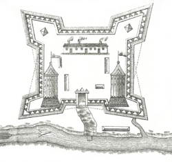Fort Saint-Jean on Richelieu River 1750s