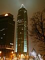 Frankfurt am Main Messeturm bei Nacht